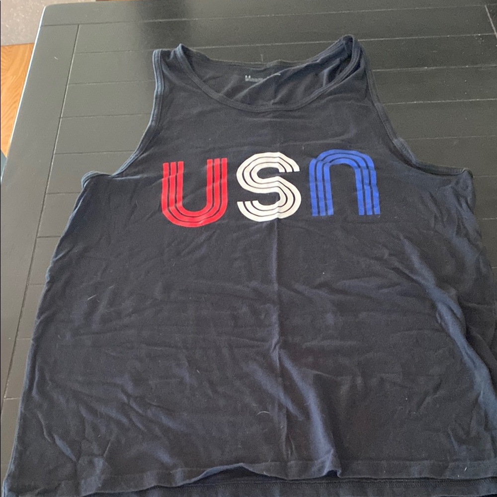 Under Armour men’s black USA tank top, size XL